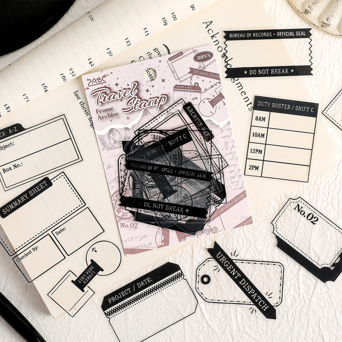 stamp sticker pack 20pcs