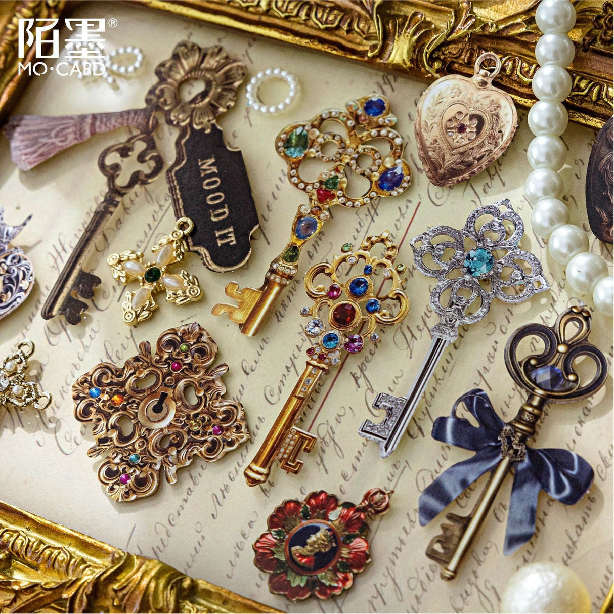 25pcs vintage keys sticker pack (S25112707)