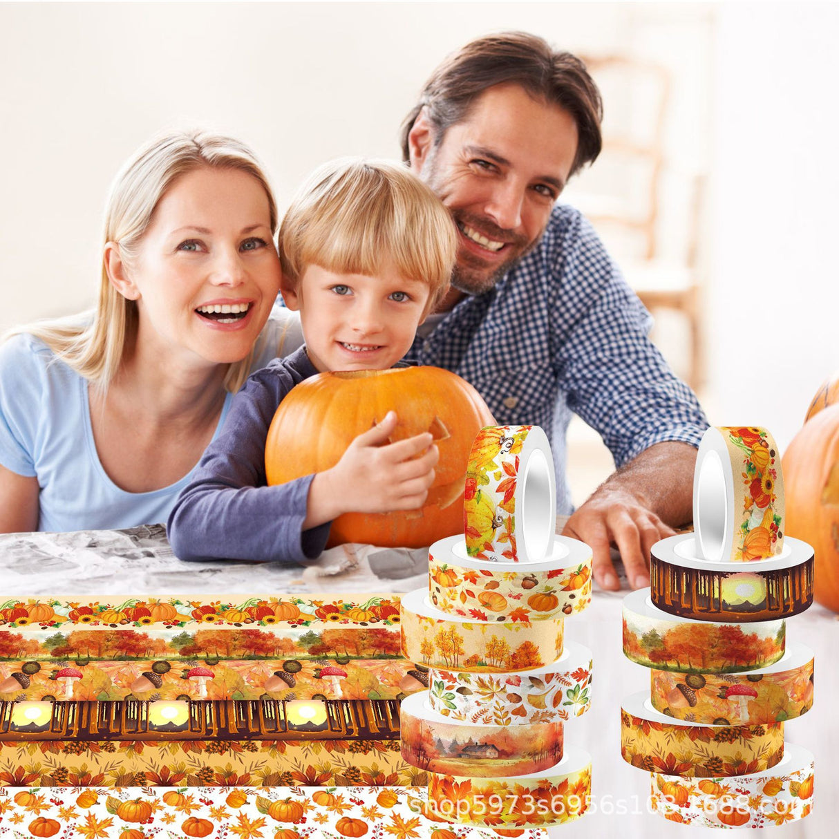 12rolls autumn washi-tape(T26033002)