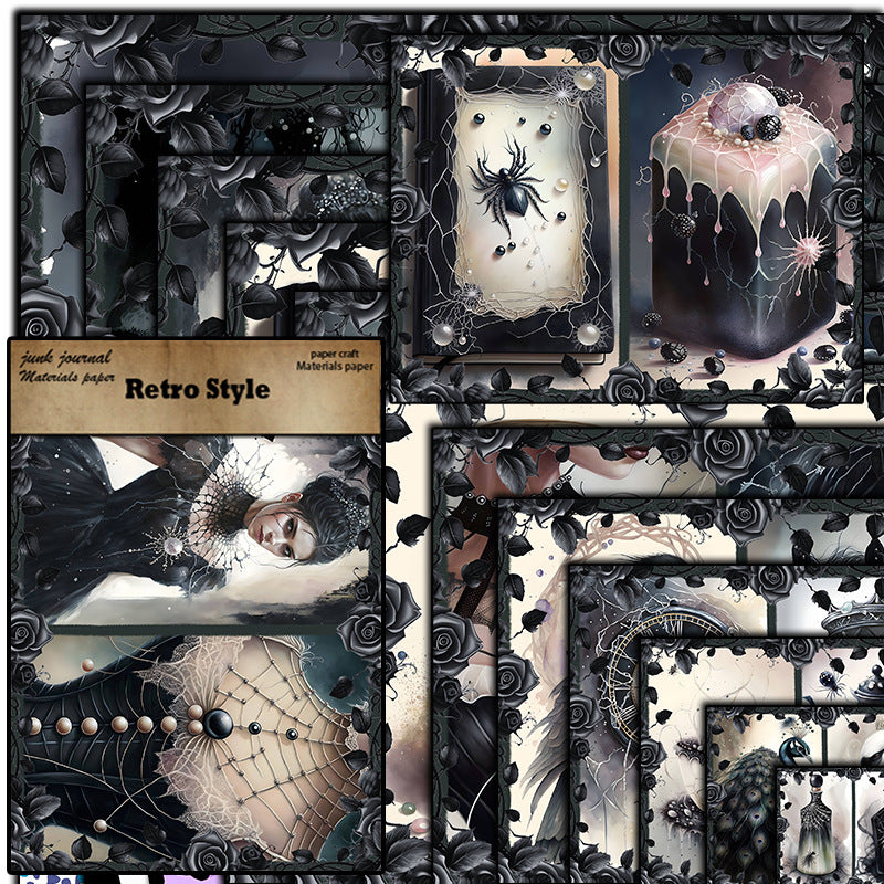 12pcs dark gothic paper pack(p26052207)