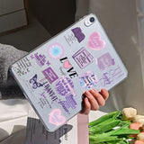 50pcs purple words sticker pack(S26041512)