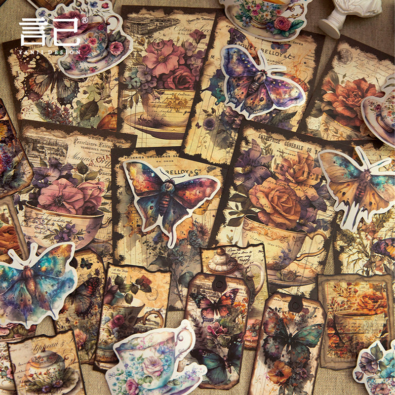 90pcs vintage sticker+paper pack(P26041601)