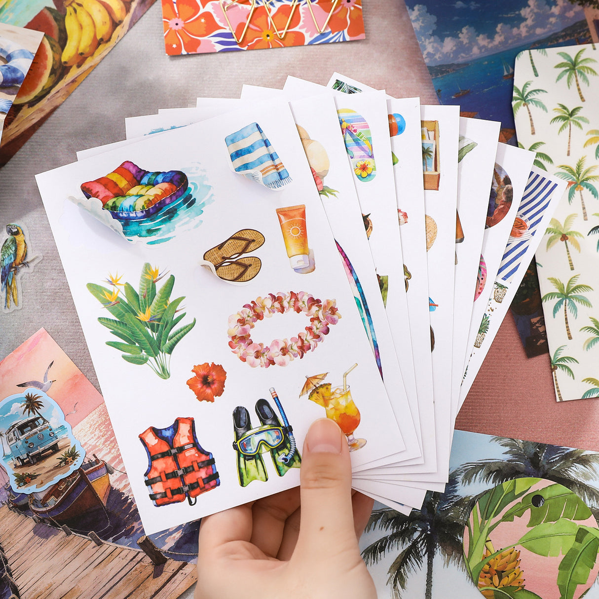 160+pcs summer vacation journaling box set(S26052608)