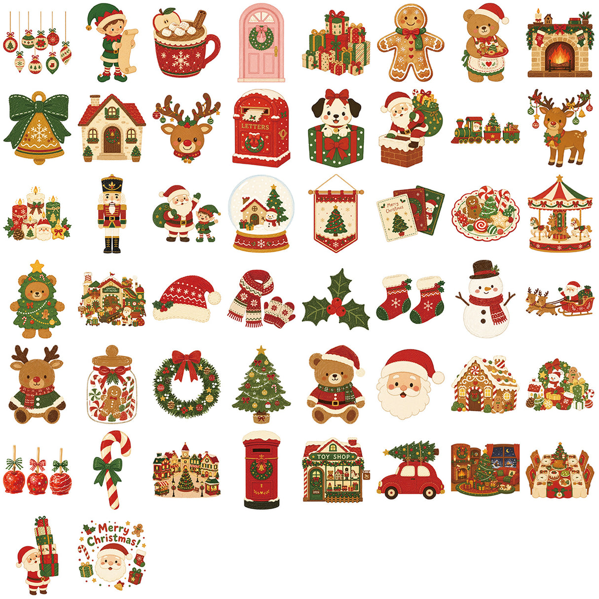 50pcs christmas sticker pack(S26090104)