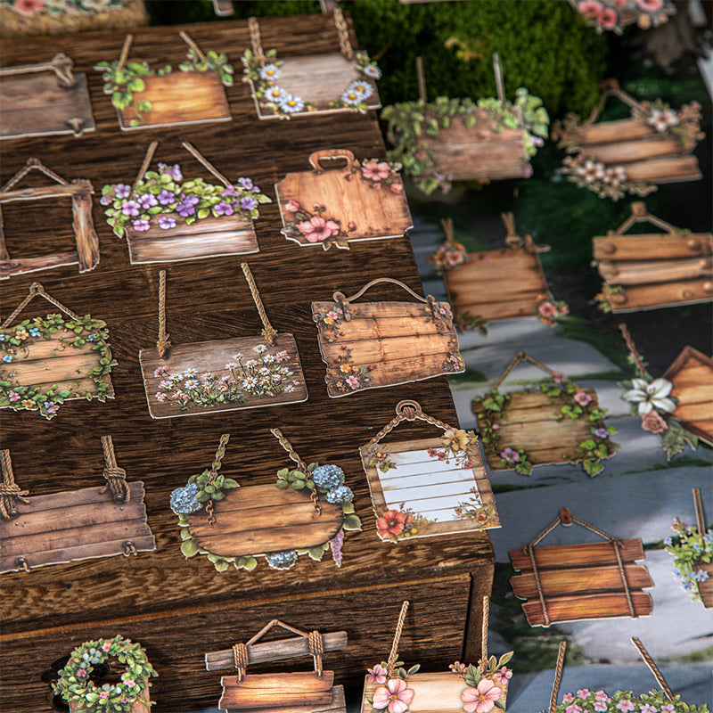 15pcs wooden board sticker pack (S25090401)