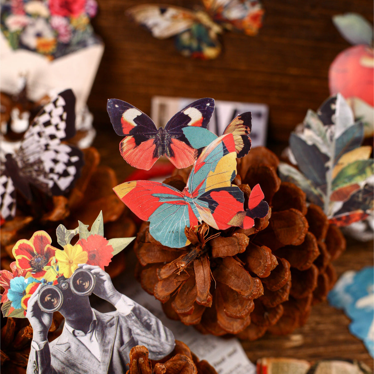 10pcs flora card sticker pack(S26041604)