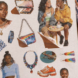 A5 size black girl sticker book(TZB26061011)