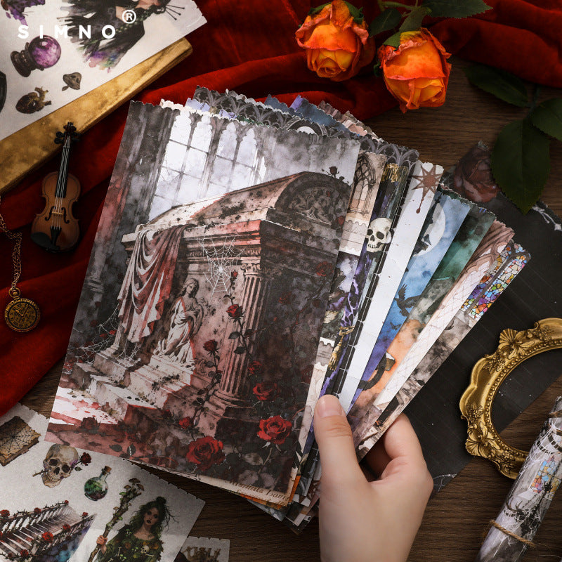 50sheets gothic (30sheets sticker+20sheets paper)sticker book (TZB26071401)