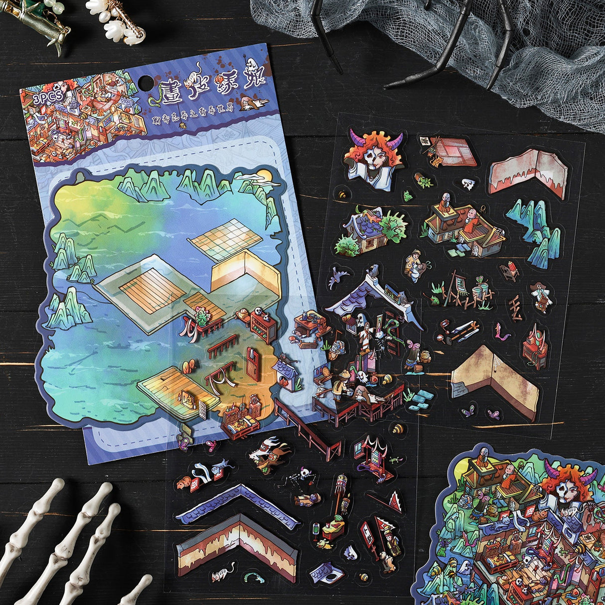 3pcs traditonal gothic sticker pack(S25121510)