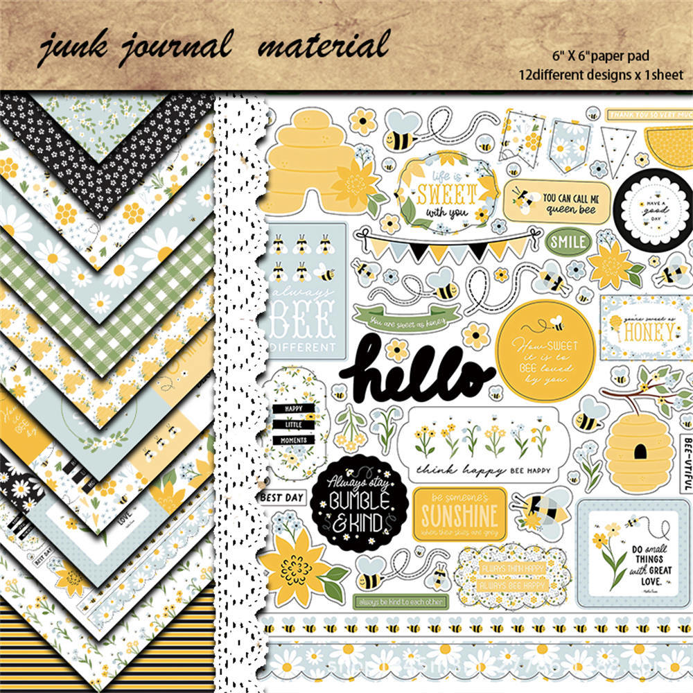 12pcs bee paper pack (P26061708)