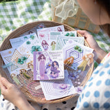 12sheets flower girl PET+washi sticker book (TZB25052411)