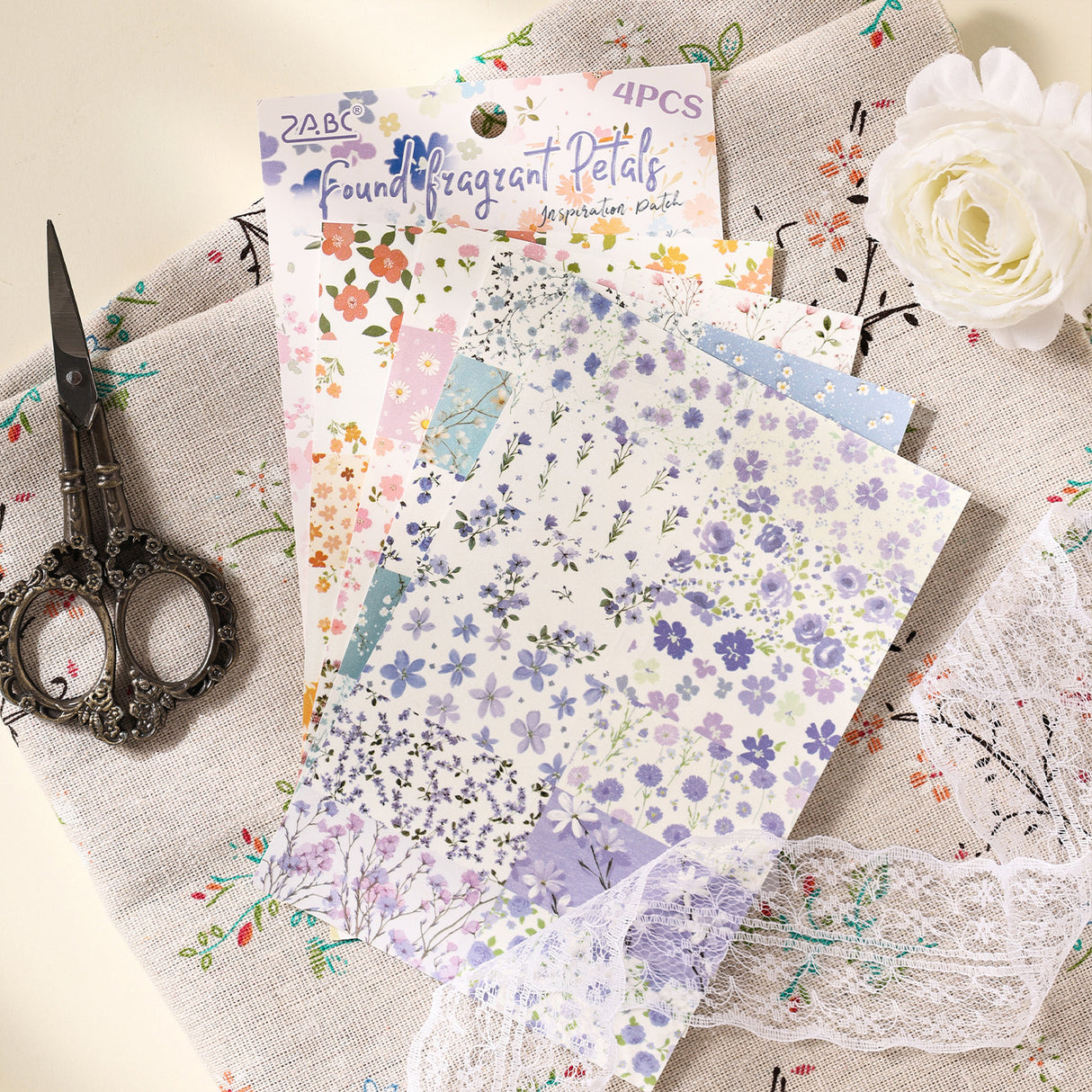 4 sheets floral sticker pack(P26071904)