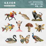 10pcs flora card sticker pack(S26041604)