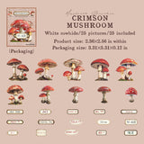 25pcs mushroom sticker pack (S25110604)