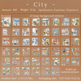 45pcs city view PET-sticker box (S25101604)