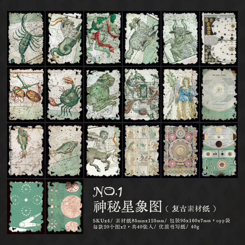 40pcs vintage/gothic paper pack(P26052704)