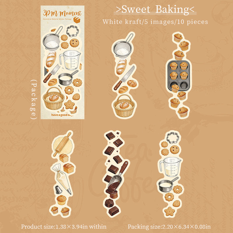 10pcs coffee time sticker pack(S26052104)