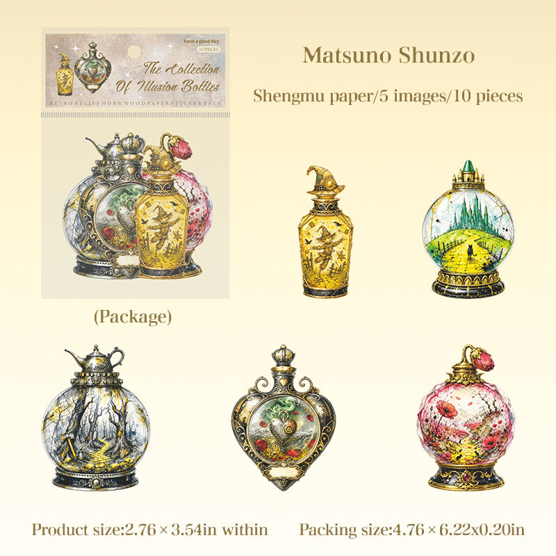 Bottle sticker pack 10pcs
