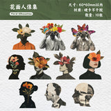 10pcs flora card sticker pack(S26041604)