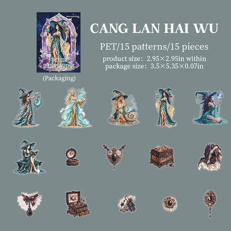 Witch sticker pack 15pcs