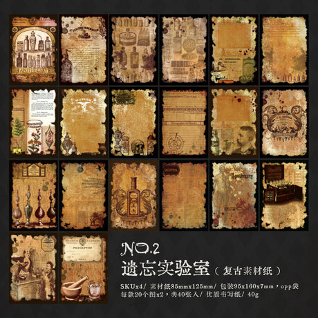 40pcs vintage/gothic paper pack(P26052704)