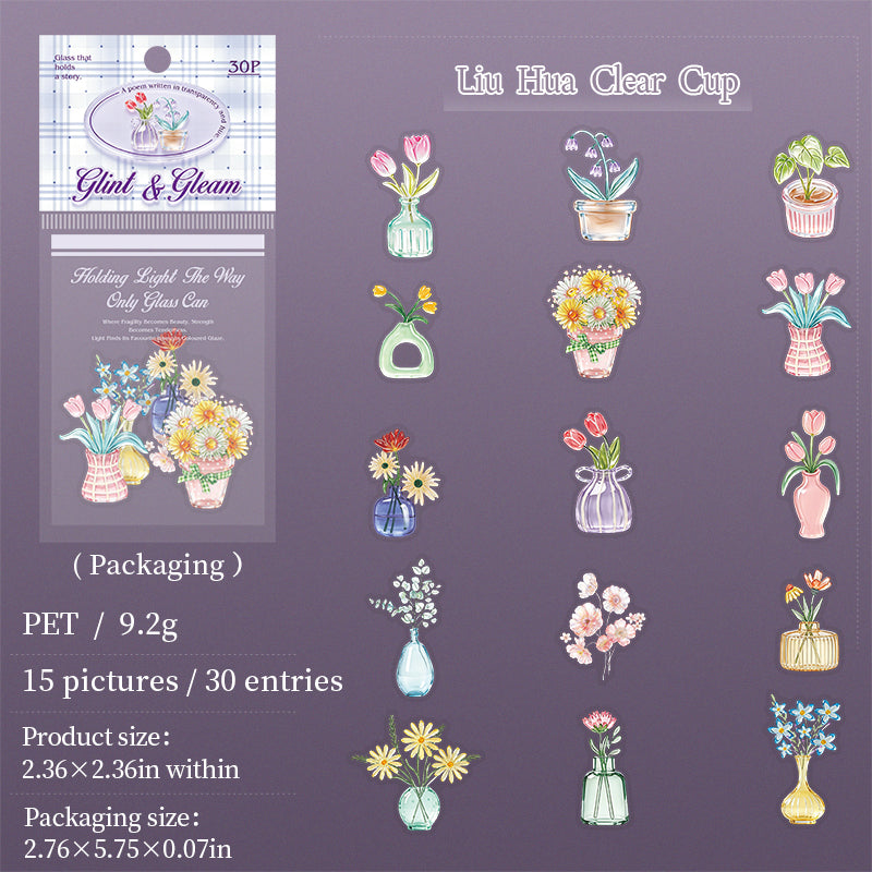 30pcs glint gleam sticker pack(S26061004)