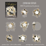 16pcs moon cloud sticker pack(S26071104)