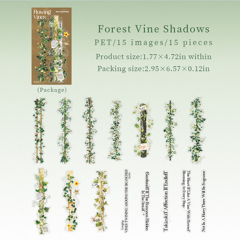 15pcs flower sticker pack (S26041504)