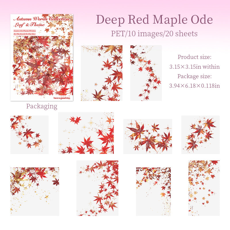 20pcs autumn leaf PET-sticker pack (S25091704)