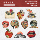 10pcs flora card sticker pack(S26041604)