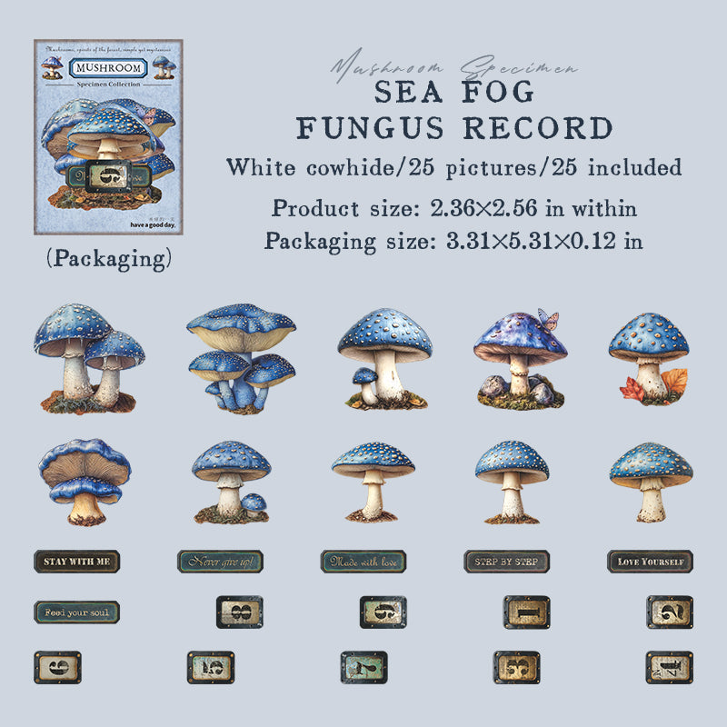 25pcs mushroom sticker pack (S25110604)