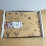 1LB (18 Stuff)Surprise vintage Journaling scrapbooking Supplies Box with 20pcs White ATC Cards 20 Clear ATC Cards 1 Card Holder Sticker Book PET Tape Washi Tape