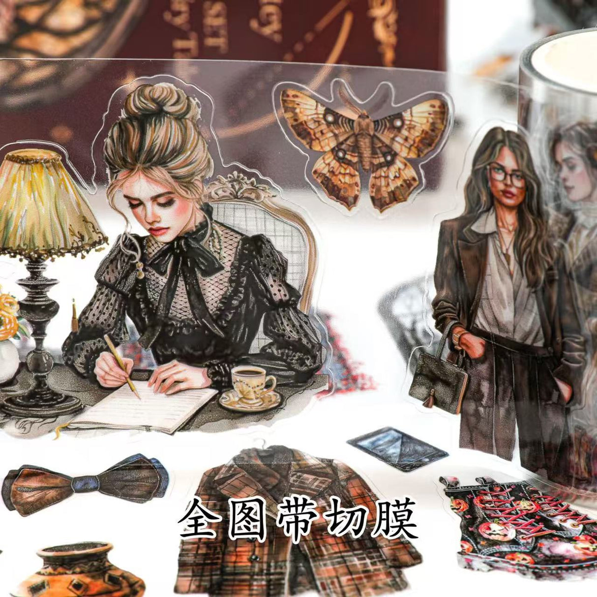 6pcs gothic pre-cut PET-tape (T25051502)