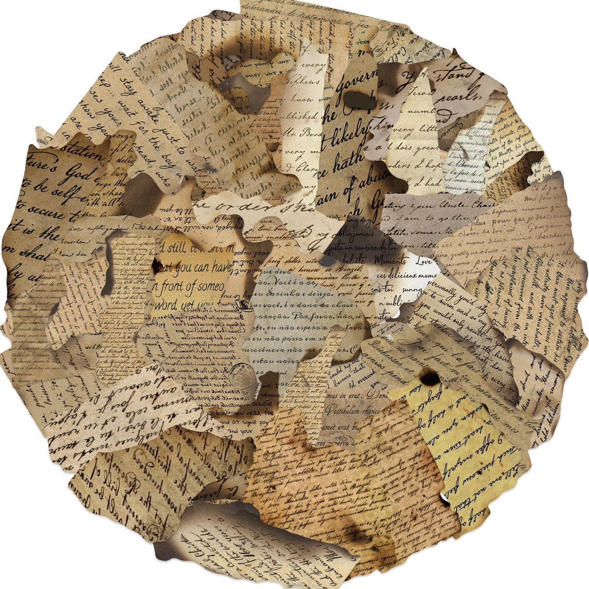 50pcs vintage burned sticker pack (s26061805)