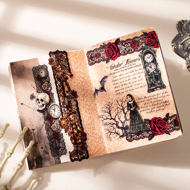 Bloody Gothic rose sticker 20pcs