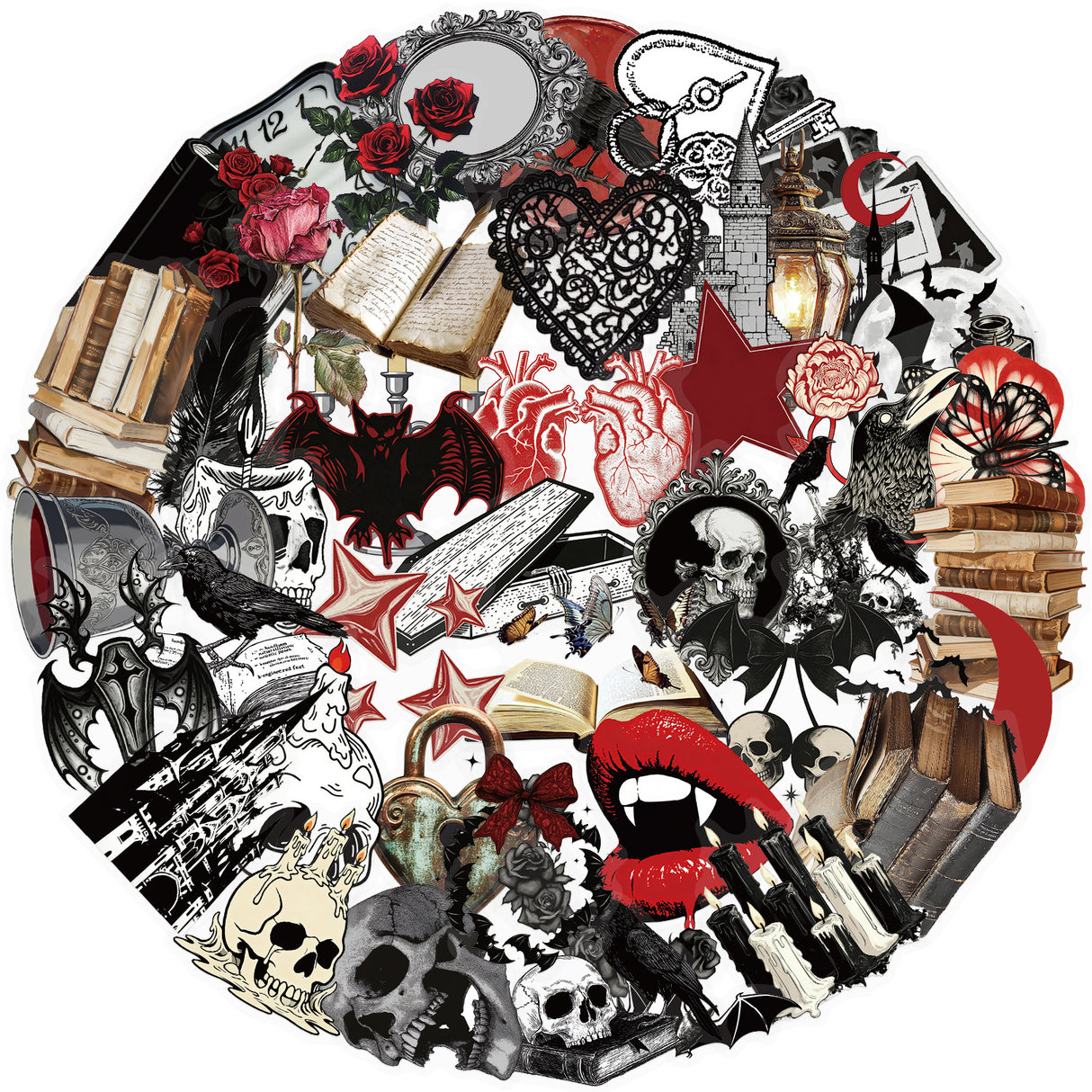 50pcs gothic sticker pack(S26041510)