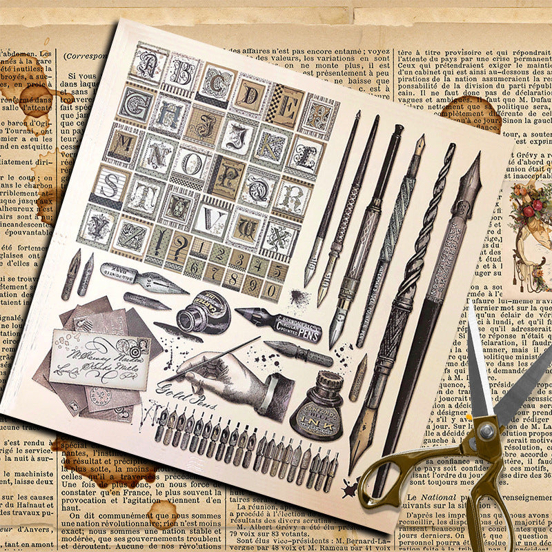 15pcs retro-writing paper pack (P26061710)