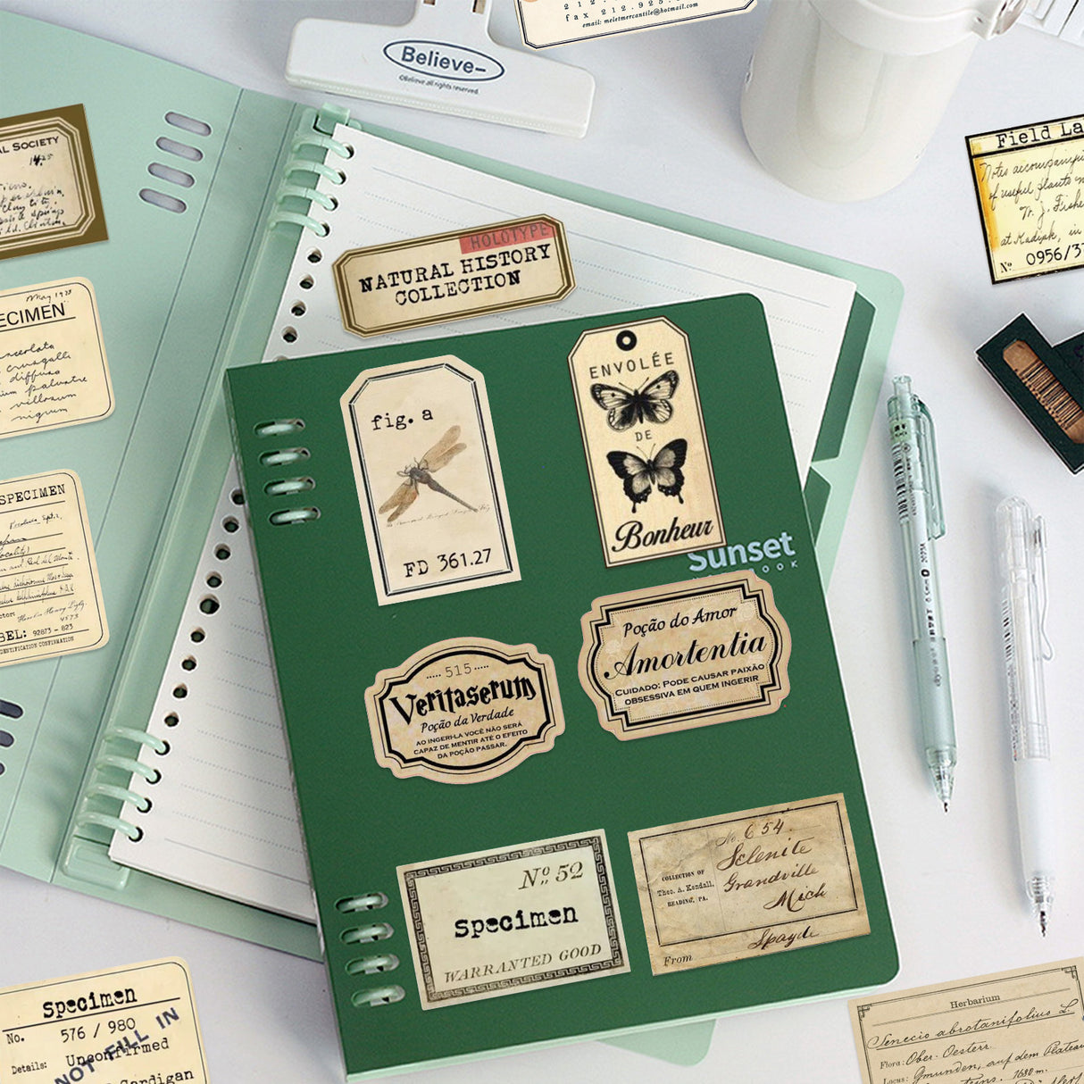 50pcs vintage sticker pack(S26051505)
