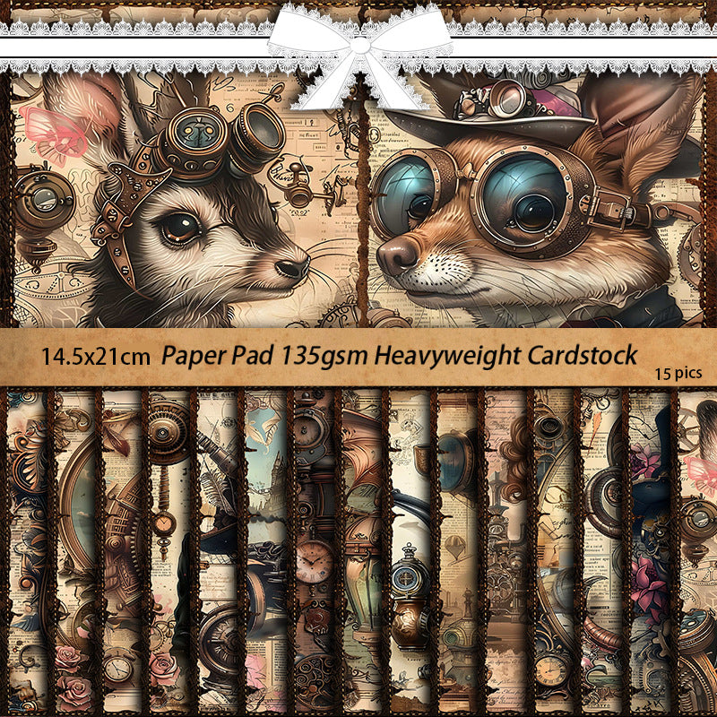 15pcs steam punk paper pack (P26071402)