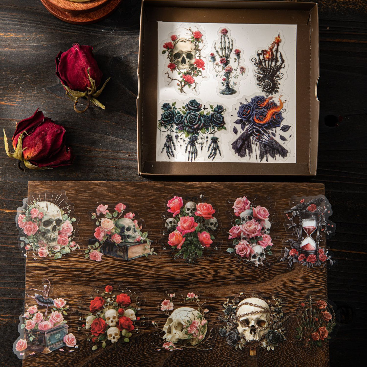 30pcs gothic rose sticker pack (S25120502)