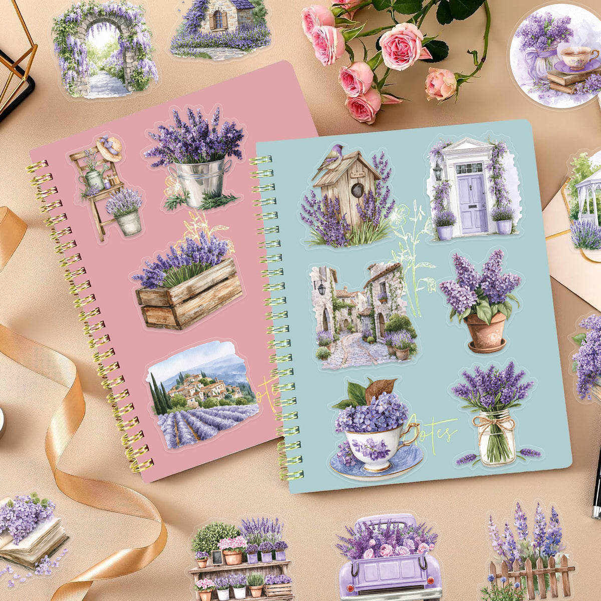 Lavender sticker pack 50pcs (S26091407)