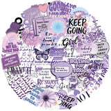 50pcs purple words sticker pack(S26041512)