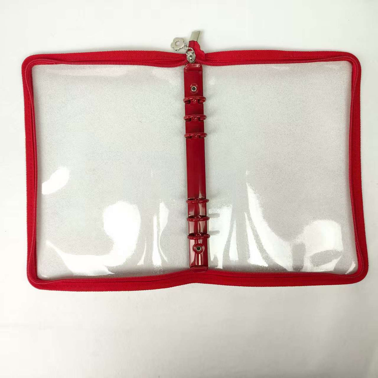 A5 Glitter clear binder not contain insert pages zipper one(C25121105)
