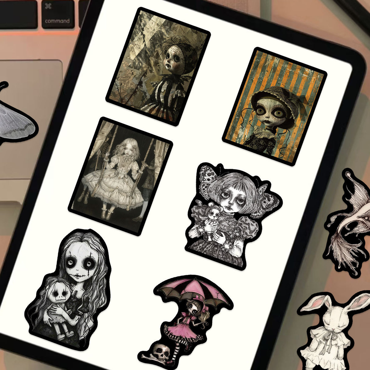 50pcs gothic doll sticker pack(S26041511)