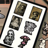 50pcs gothic doll sticker pack(S26041511)