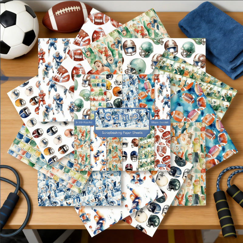 24 st 6-tums sportpapperspaket (TZB25121507)