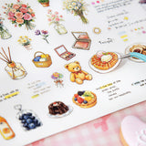40sheets floral pre-cut sticker book(TZB26060303)