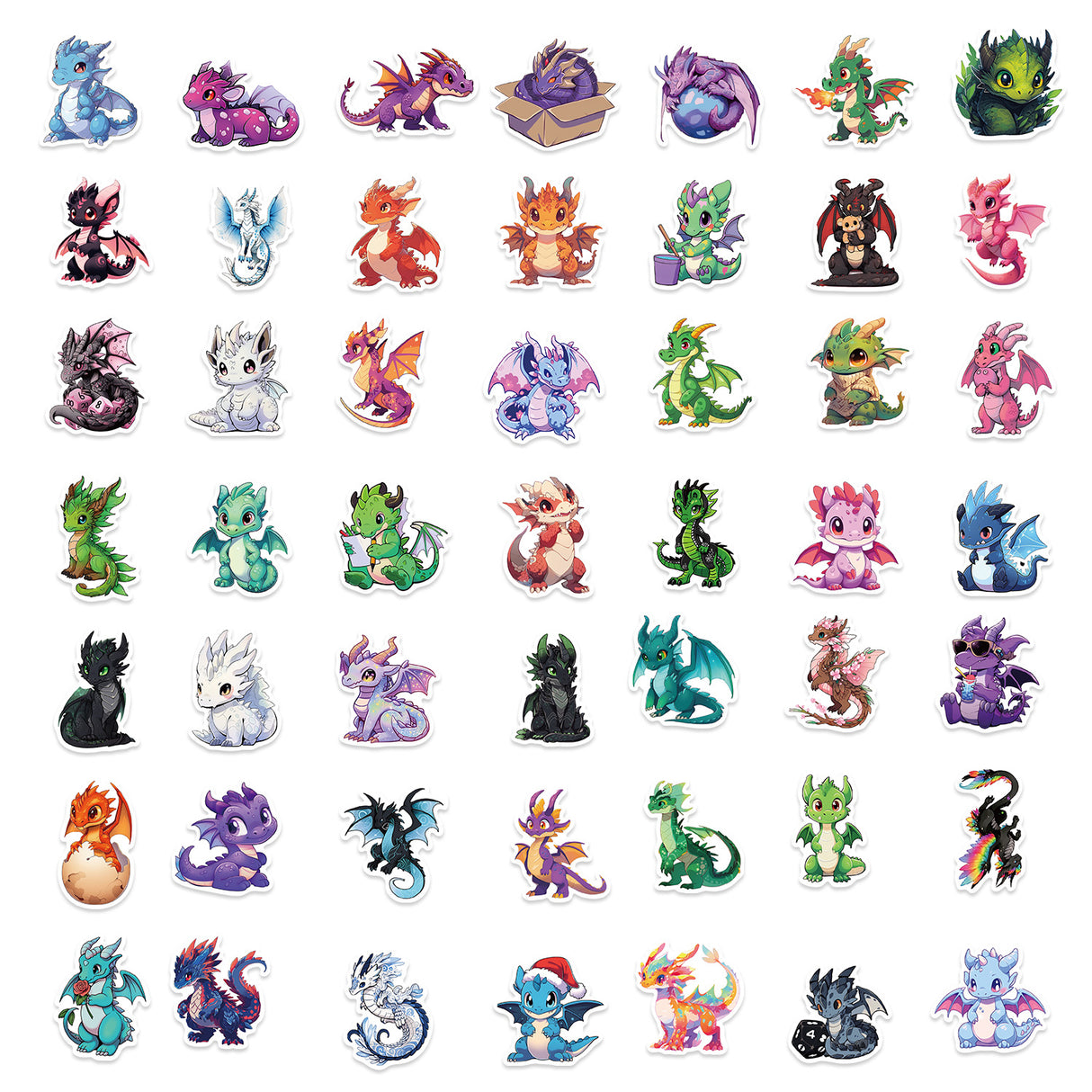 50pcs cute dragon sticker pack(S26051504)