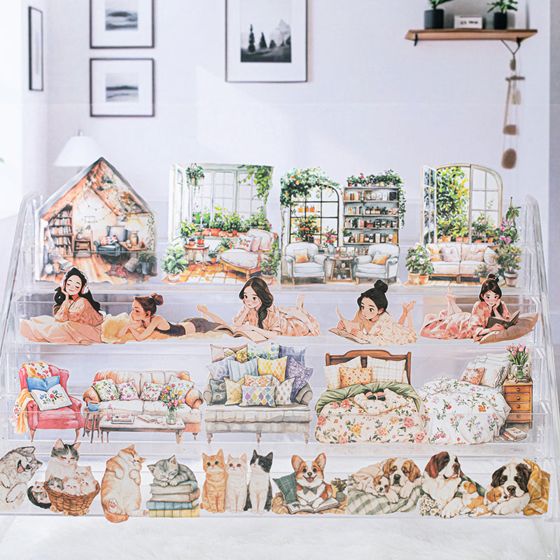 100pcs lying lifestyle sticker pack (S25082710)