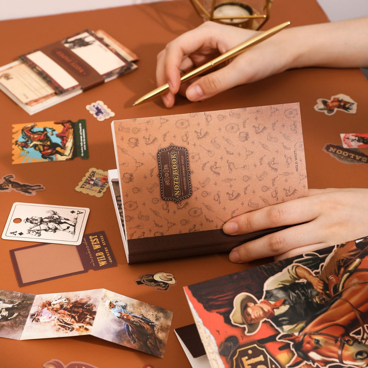 157pcs WILD WEST cowboy journaling box set(S25103101)